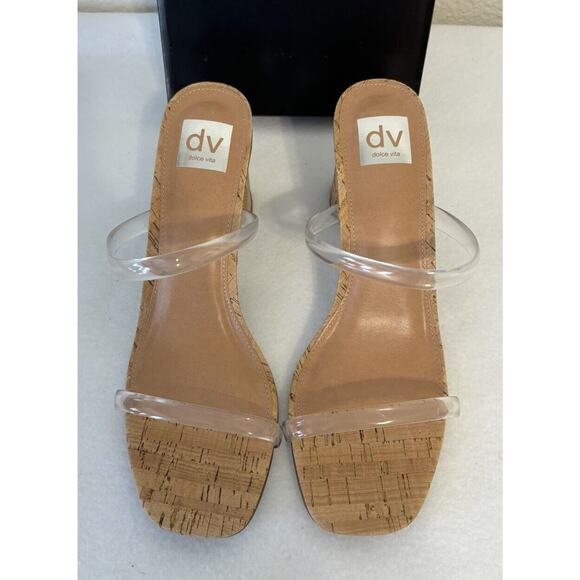 Dolce Vita Halsty Sandal Clear Straps Size 11 Womens Slip on Heel New in the Box - Picture 3 of 8